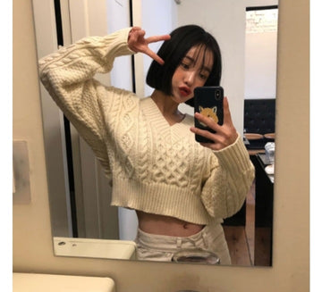 Korean style sweet knitted sweater