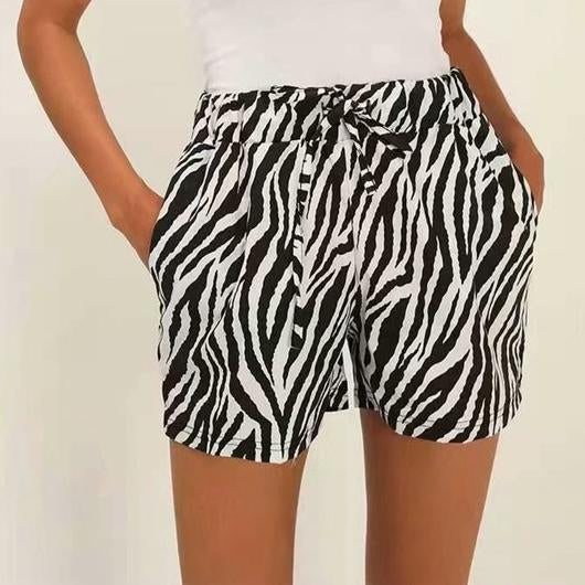 Zebra Pattern Mujer Shorts