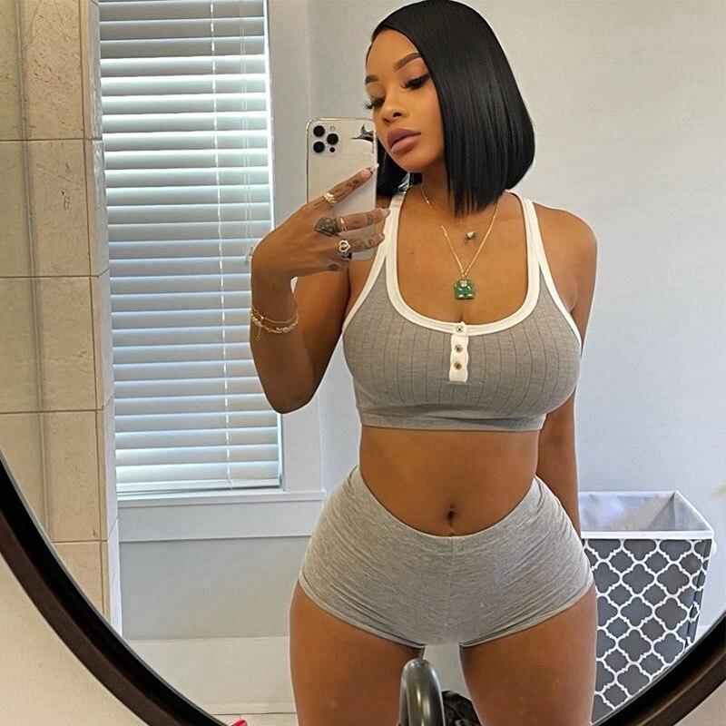 Summer Biker Activewear 2 Piece Set