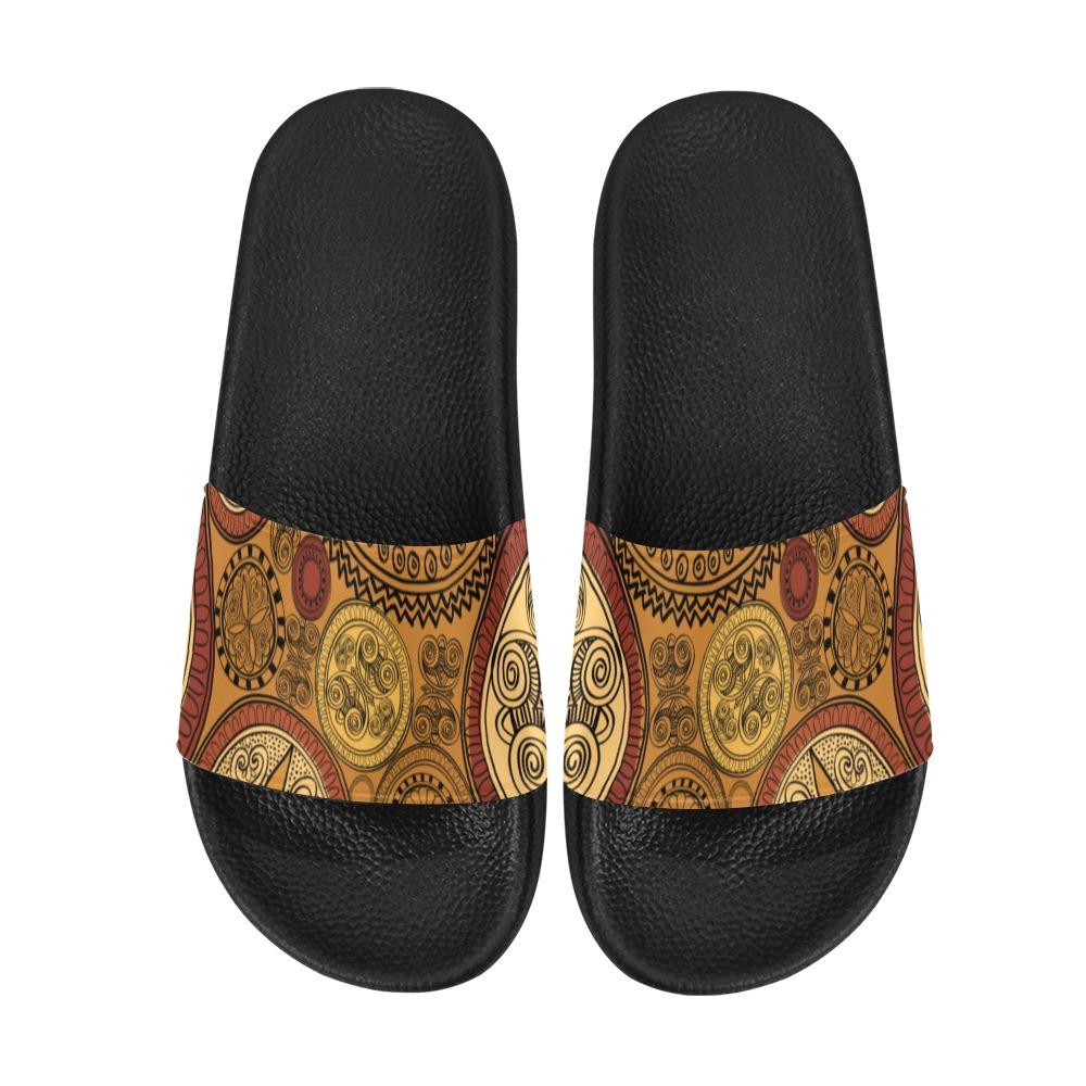 Flip-Flop Sandals - Brown Paisley Print