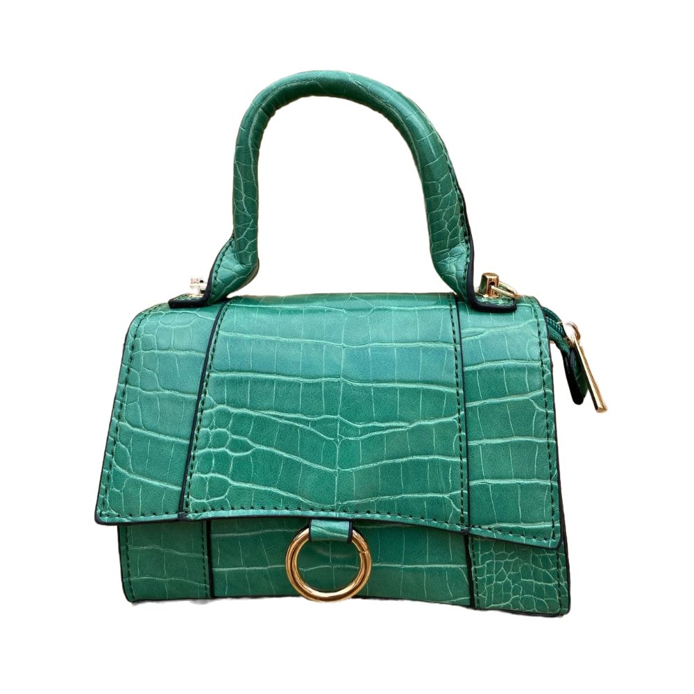 Animal Print Shoulder Bag with Buckle