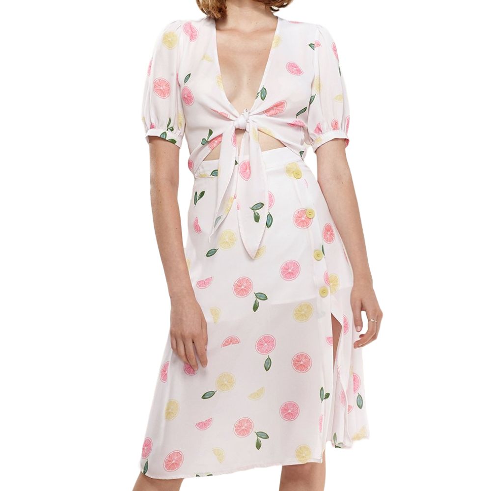 Fruit Punch Tie Hem Dress